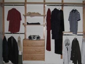 Closets installed with the Wooden You shelving system