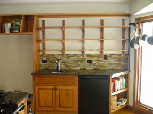 Wall Bookshelves installed with the Wooden You shelving system