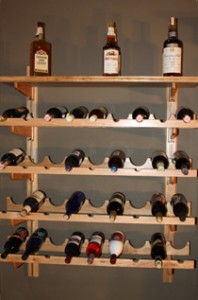 Wine/Liquor Racks installed with the Wooden You shelving system